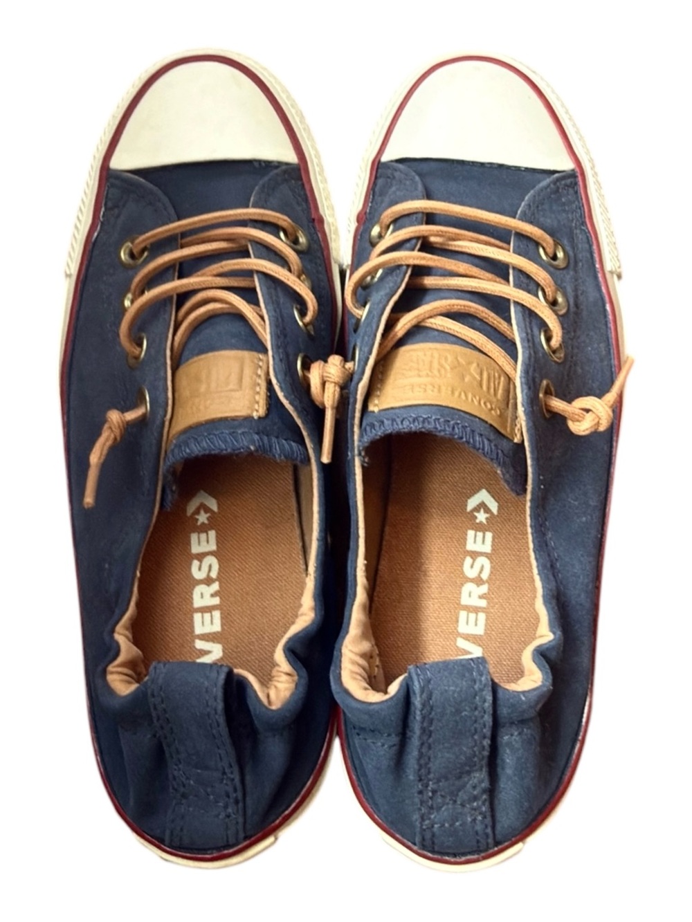 Converse Chuck Taylor All Star Shoreline Navy Blue Slip On Canvas Sneakers. 7. - Picture 2 of 7